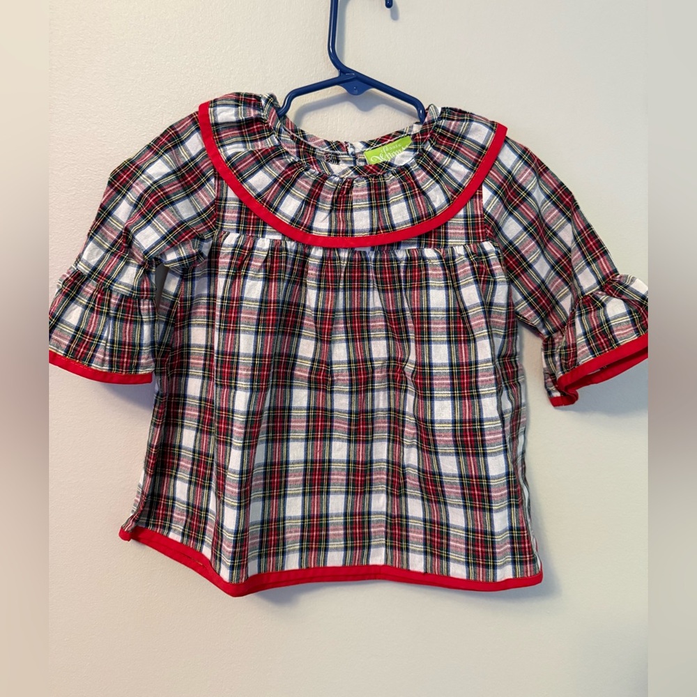 Classic Whimsy Christmas Plaid Top